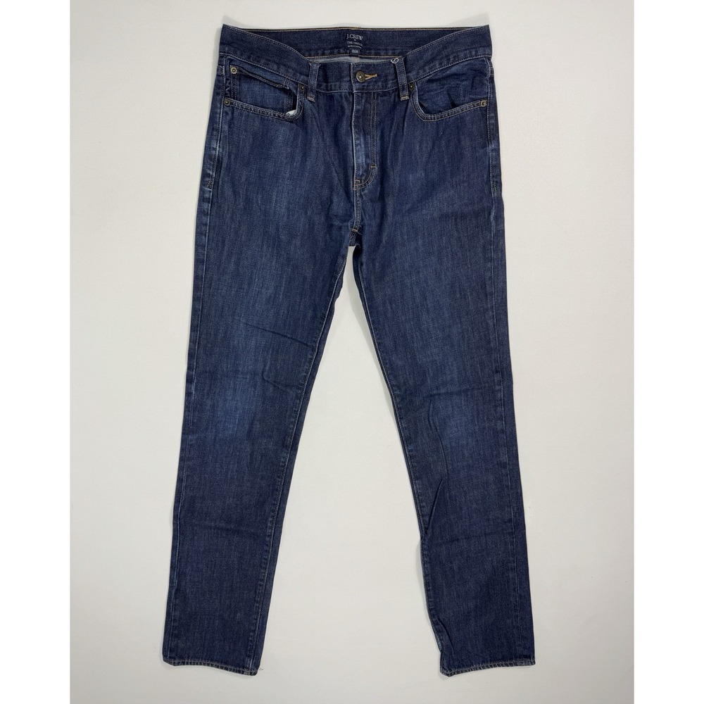 J Crew The Driggs Jeans Mens 32x34 Medium Wash Slim Straight Denim Pants E5507